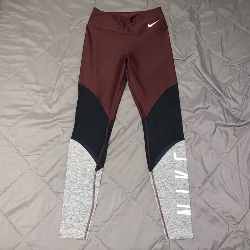 Nike plum dri fit leggings